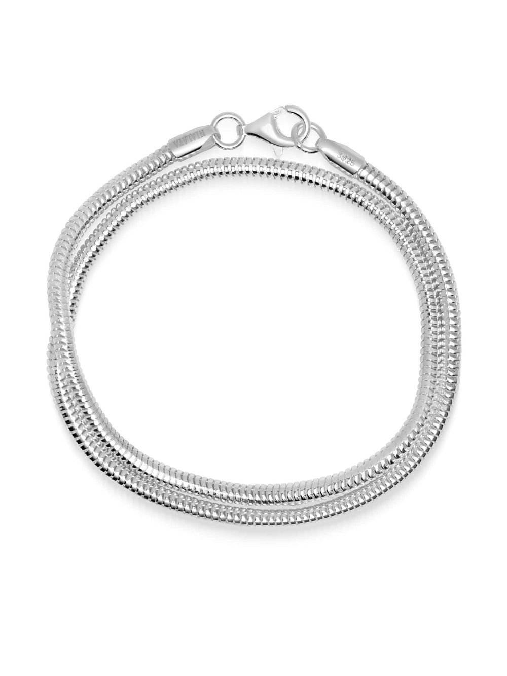 silver wrap-around chain bracelet