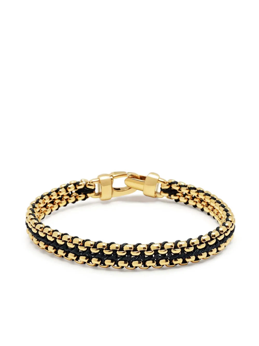 Nialaya Jewelry Woven 8mm Box Chain bracelet | Gold | Image 1