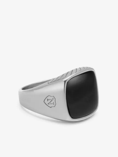 Nialaya Jewelry onyx signet ring