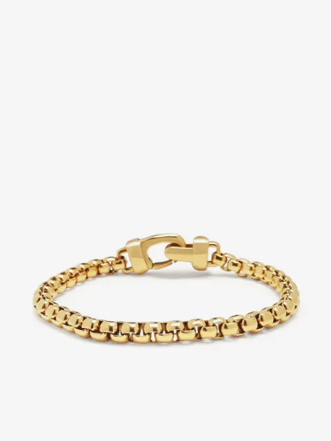 Nialaya Jewelry pulsera Gold Box Chain Classic de 5mm