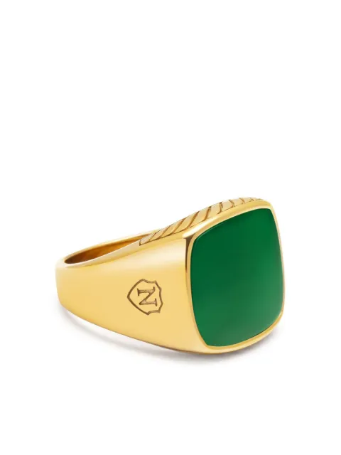 Nialaya Jewelry jade gold plated ring 