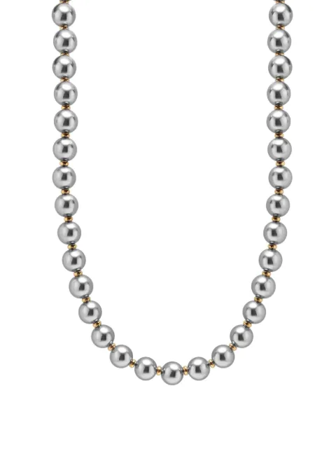 Nialaya Jewelry metallic pearl necklace