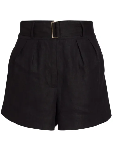 HEVRON linen shorts 