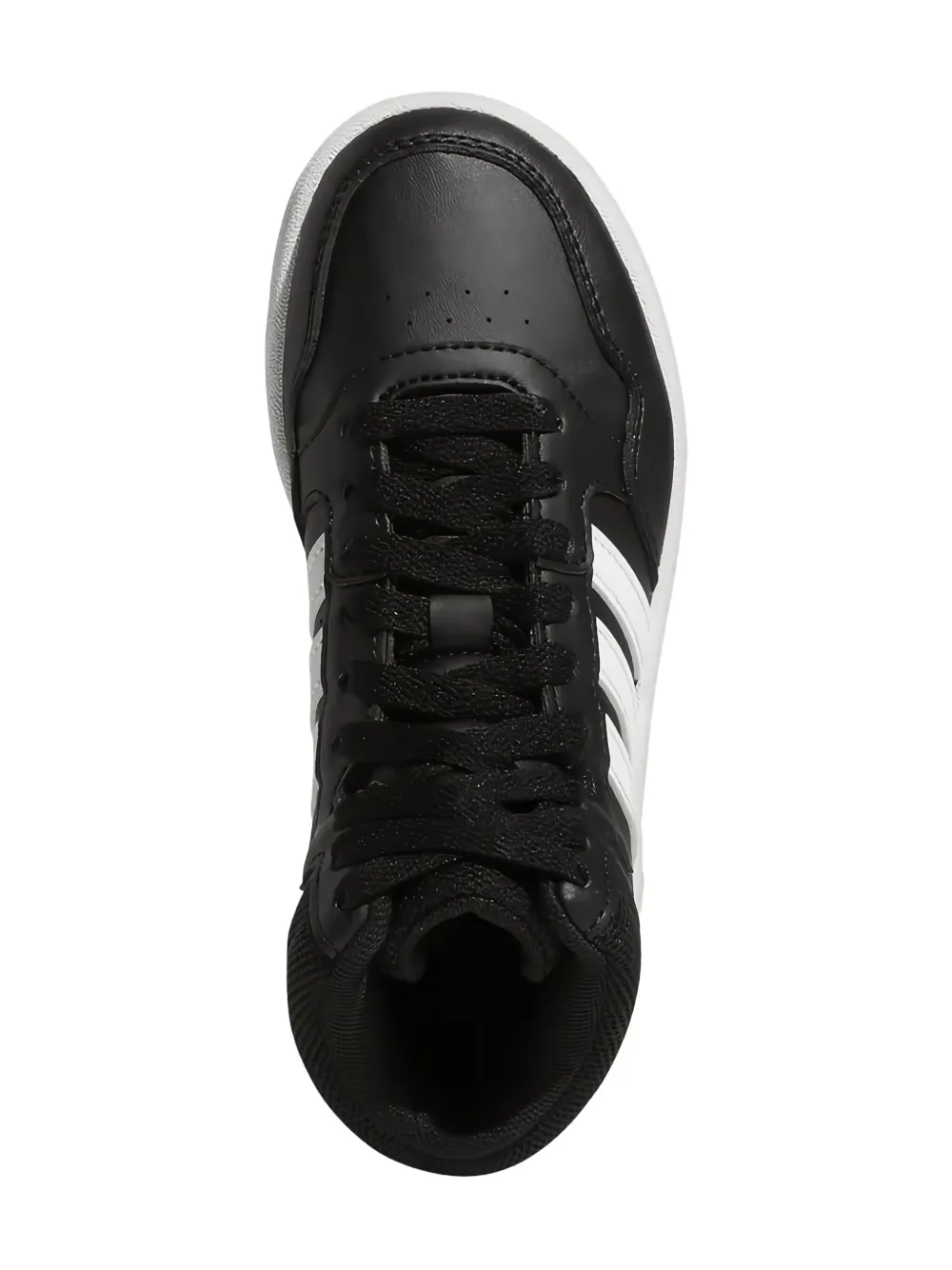 adidas Kids Hoops Mid "Core Black Cloud White Grey" sneakers
