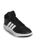 adidas Kids Hoops Mid ""Core Black/Cloud White/Grey"" sneakers