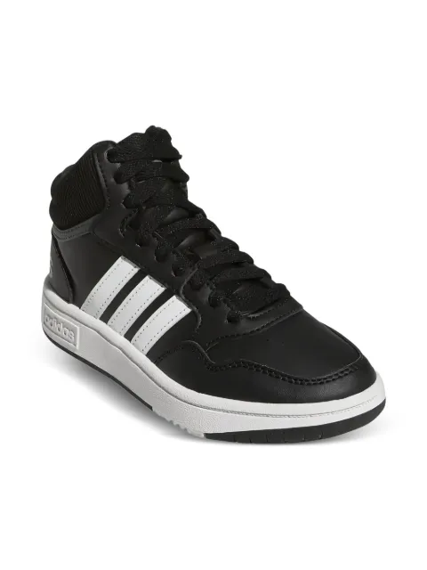 adidas Kids Hoops Mid "Core Black/Cloud White/Grey" sneakers