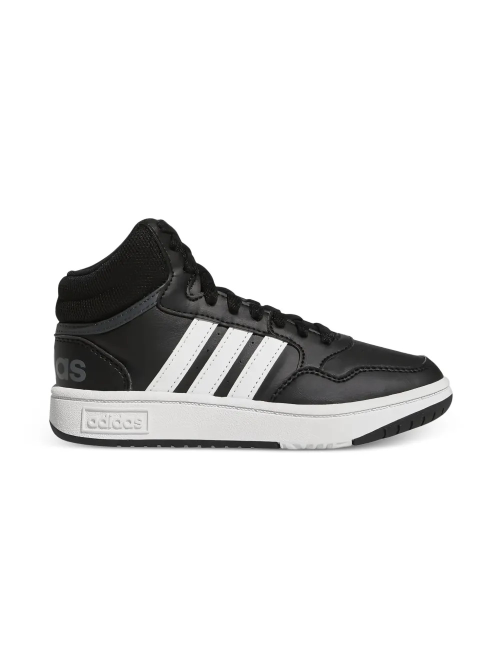 Adidas Kids Hoops Mid Core Black/Cloud White/Grey sneakers - Zwart