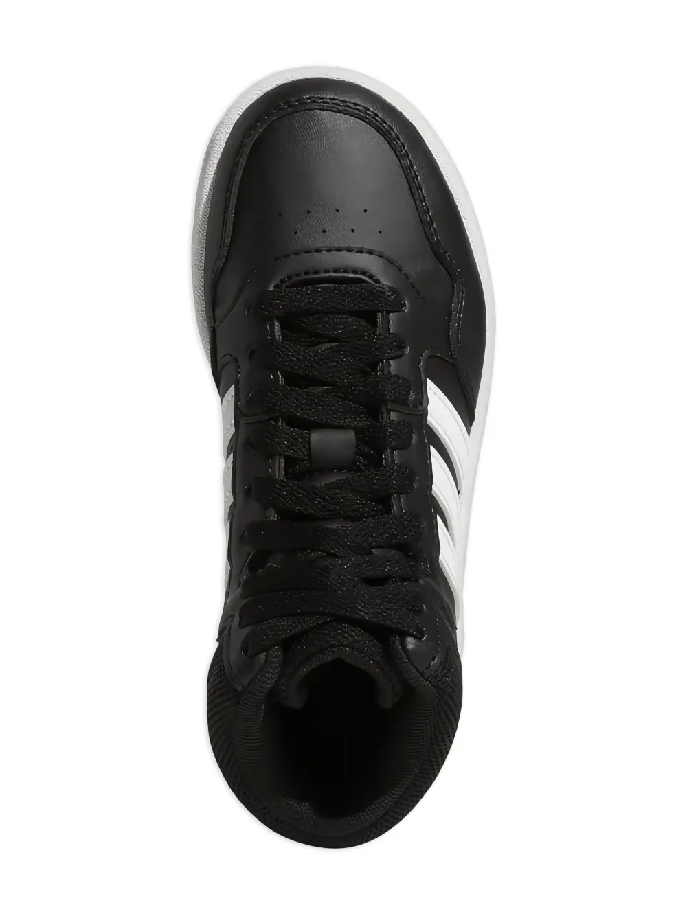 adidas Kids Hoops Mid "Core Black Cloud White Grey" sneakers