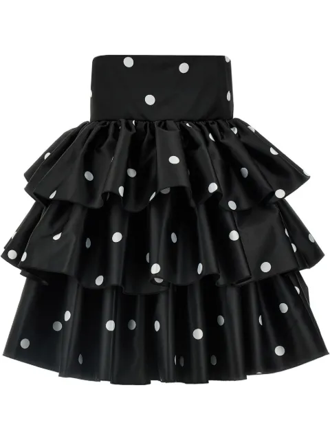 ROTATE BIRGER CHRISTENSEN vestido satinado con volantes