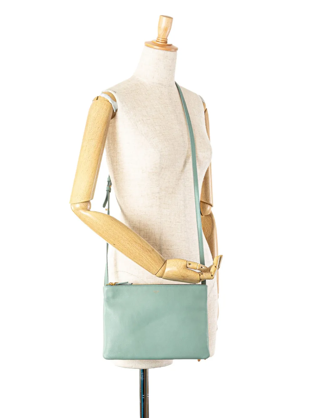 Céline Pre-Owned 2016 grote Trio leren crossbodytas - Groen