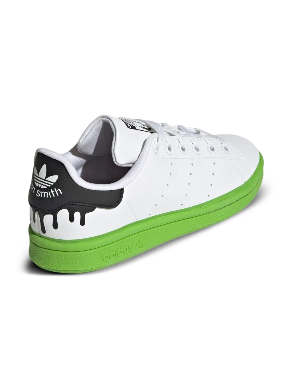 adidas Kids Stan Smith "Paint Drip White Solid Green" sneakers