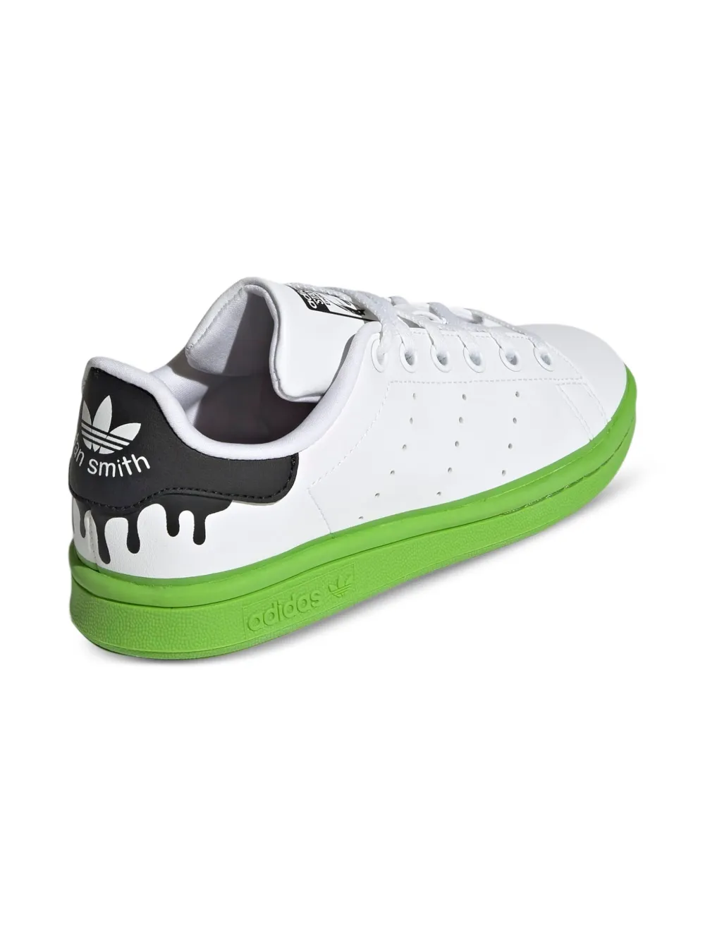adidas Kids Stan Smith "Paint Drip White Solid Green" sneakers