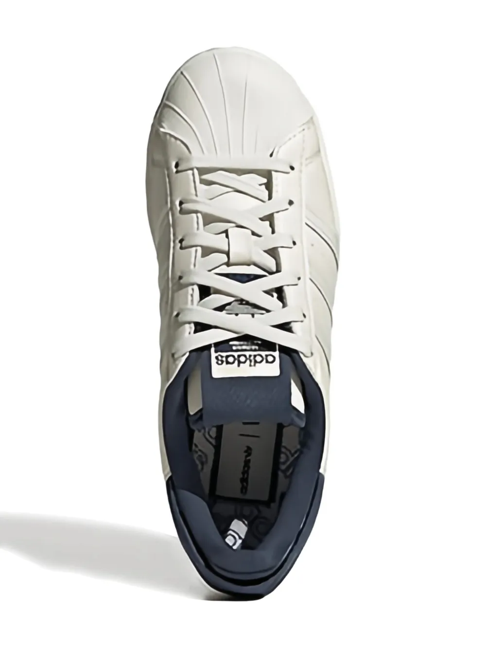 adidas Kids Superstar "Chalk White Crew Navy" sneakers