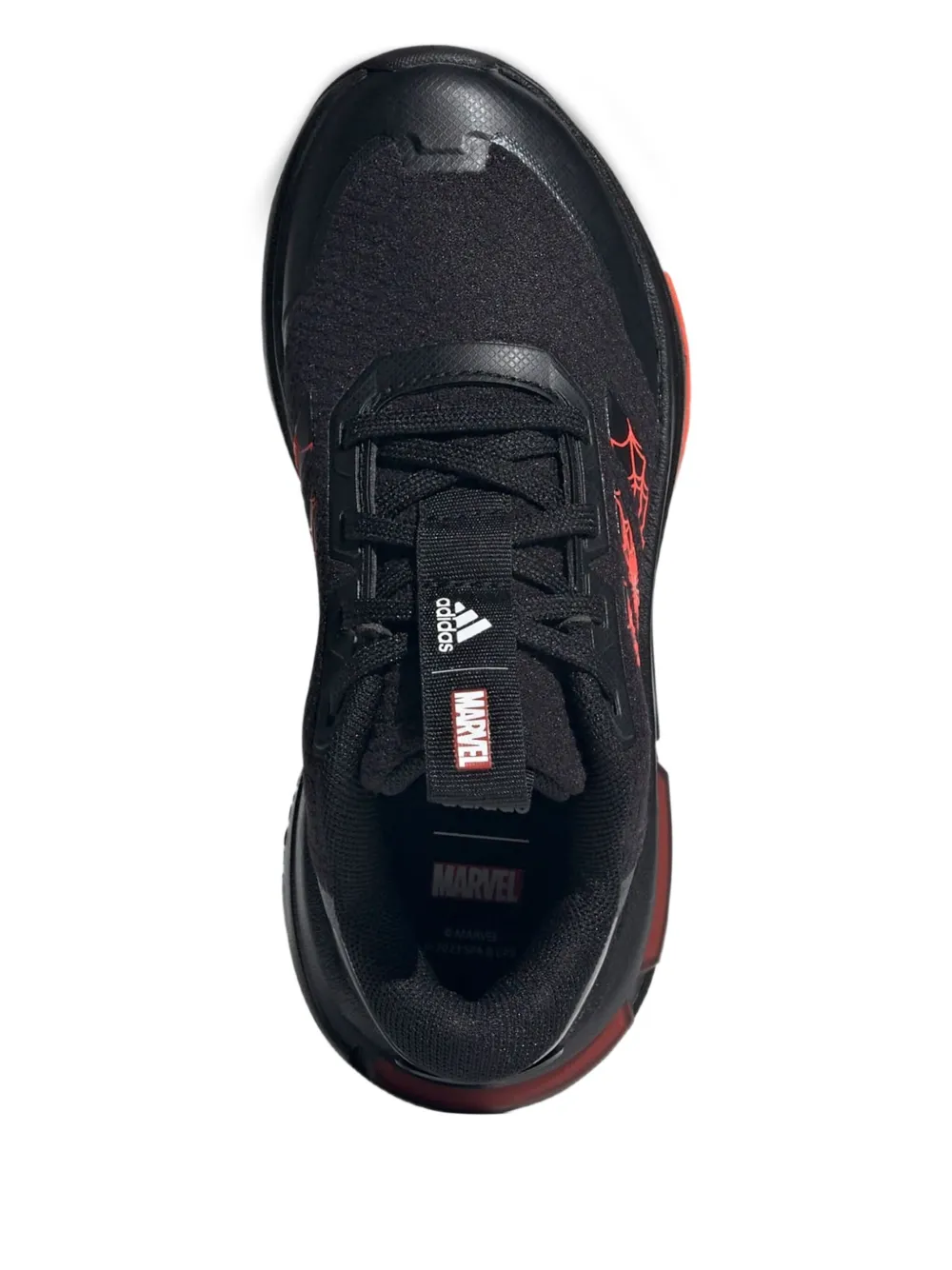 adidas Kids x Marvel Spiderman Racer "Core Black Solar Red Core Black" sneakers Zwart