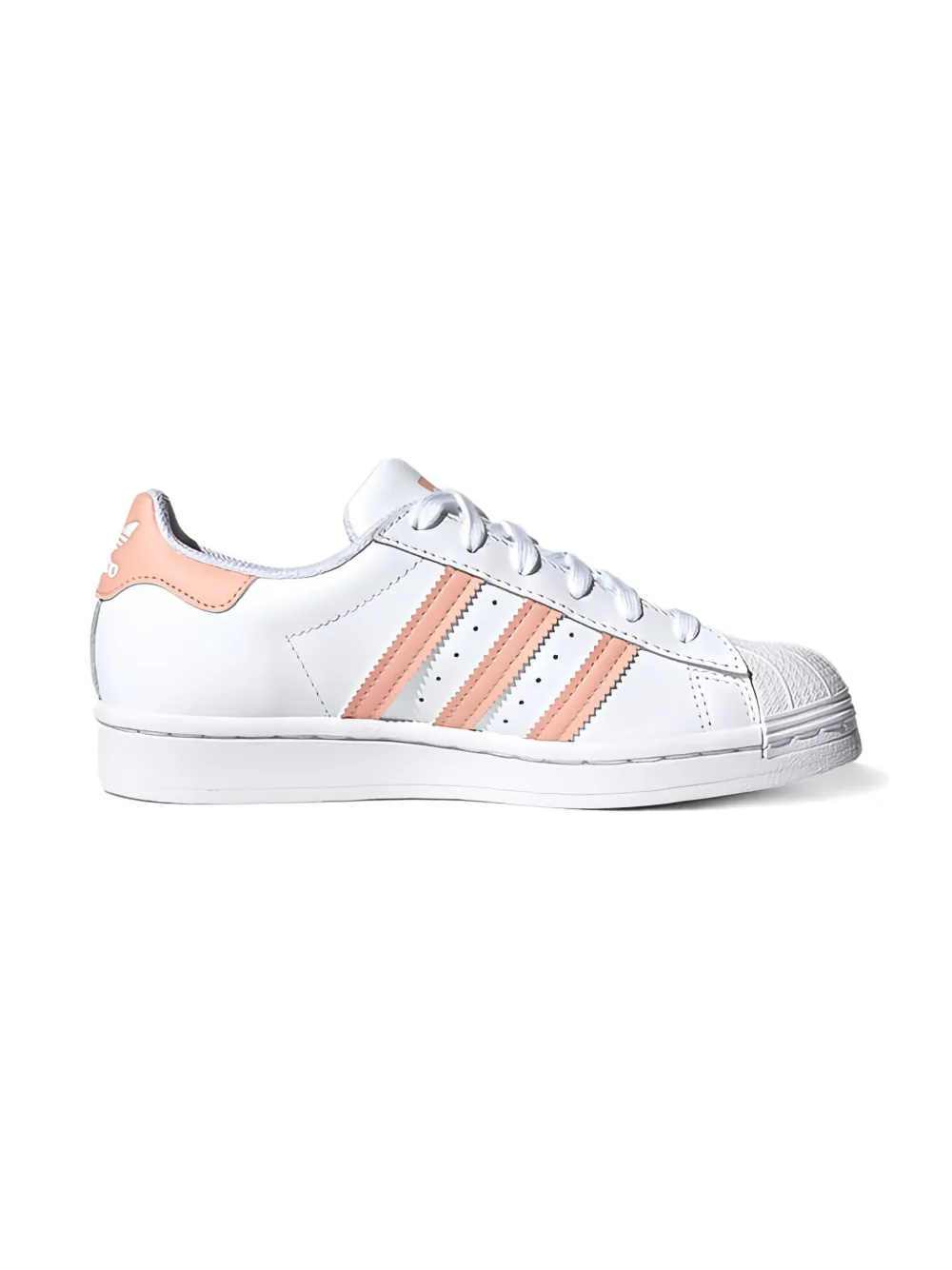 adidas Kids Superstar "Cloud White Haze Coral" sneakers