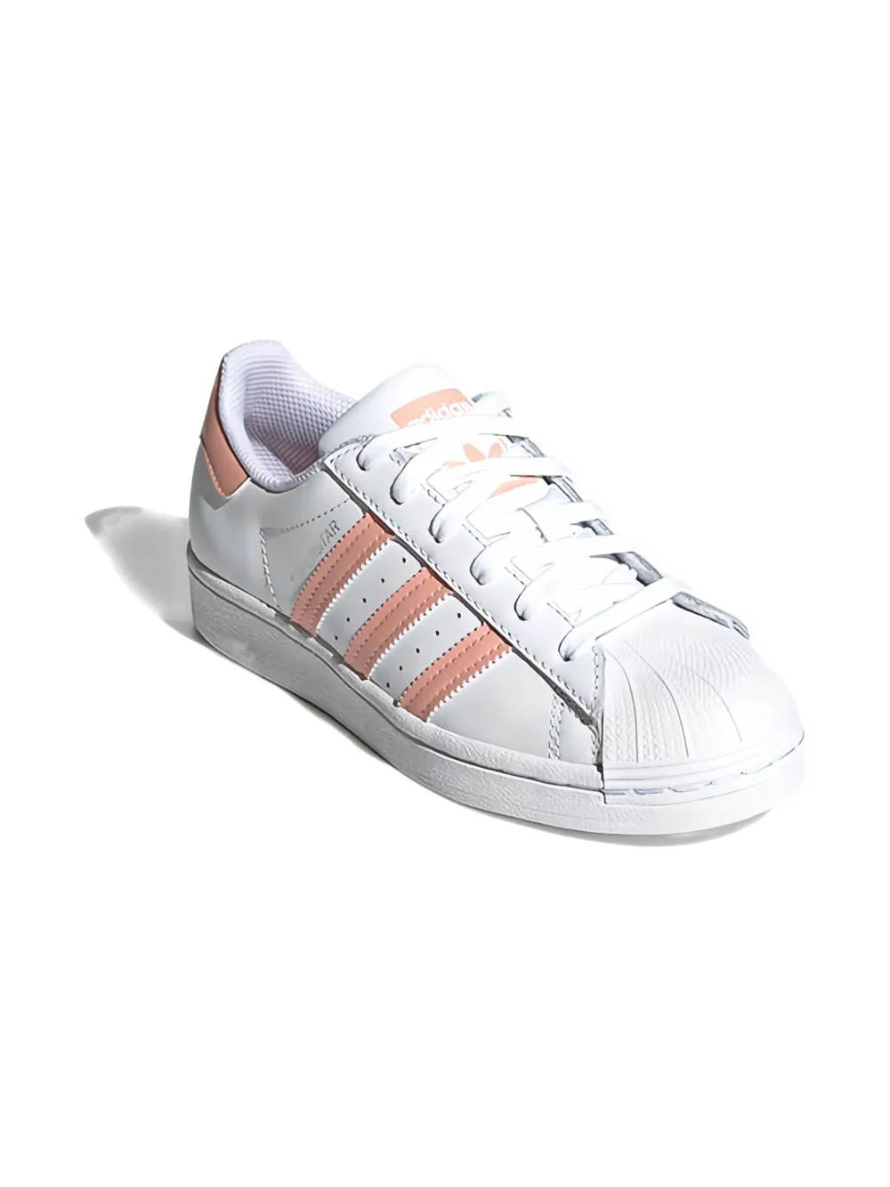 Adidas Kids Superstar "Cloud White Haze Coral" sneakers