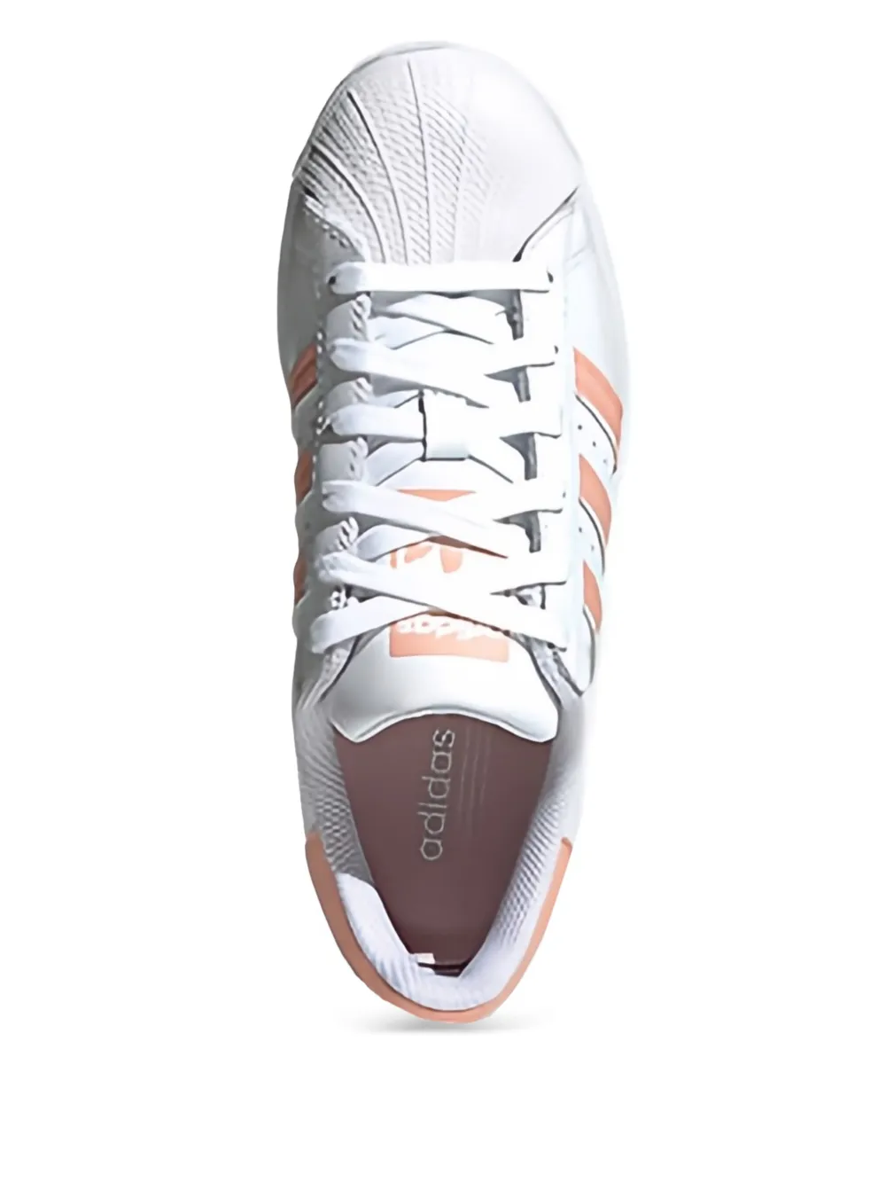 adidas Kids Superstar "Cloud White Haze Coral" sneakers