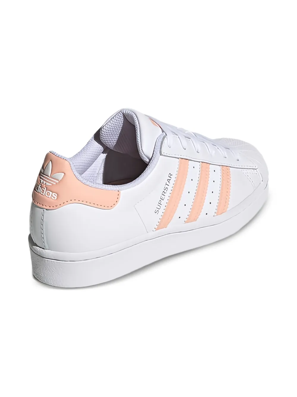 adidas Kids Superstar "Cloud White Haze Coral" sneakers