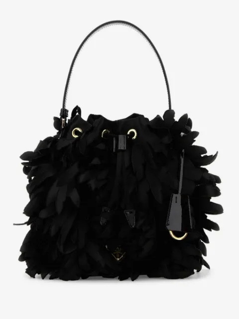Prada satin bucket bag