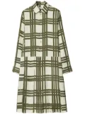 Burberry ribbon-check silk dress - White
