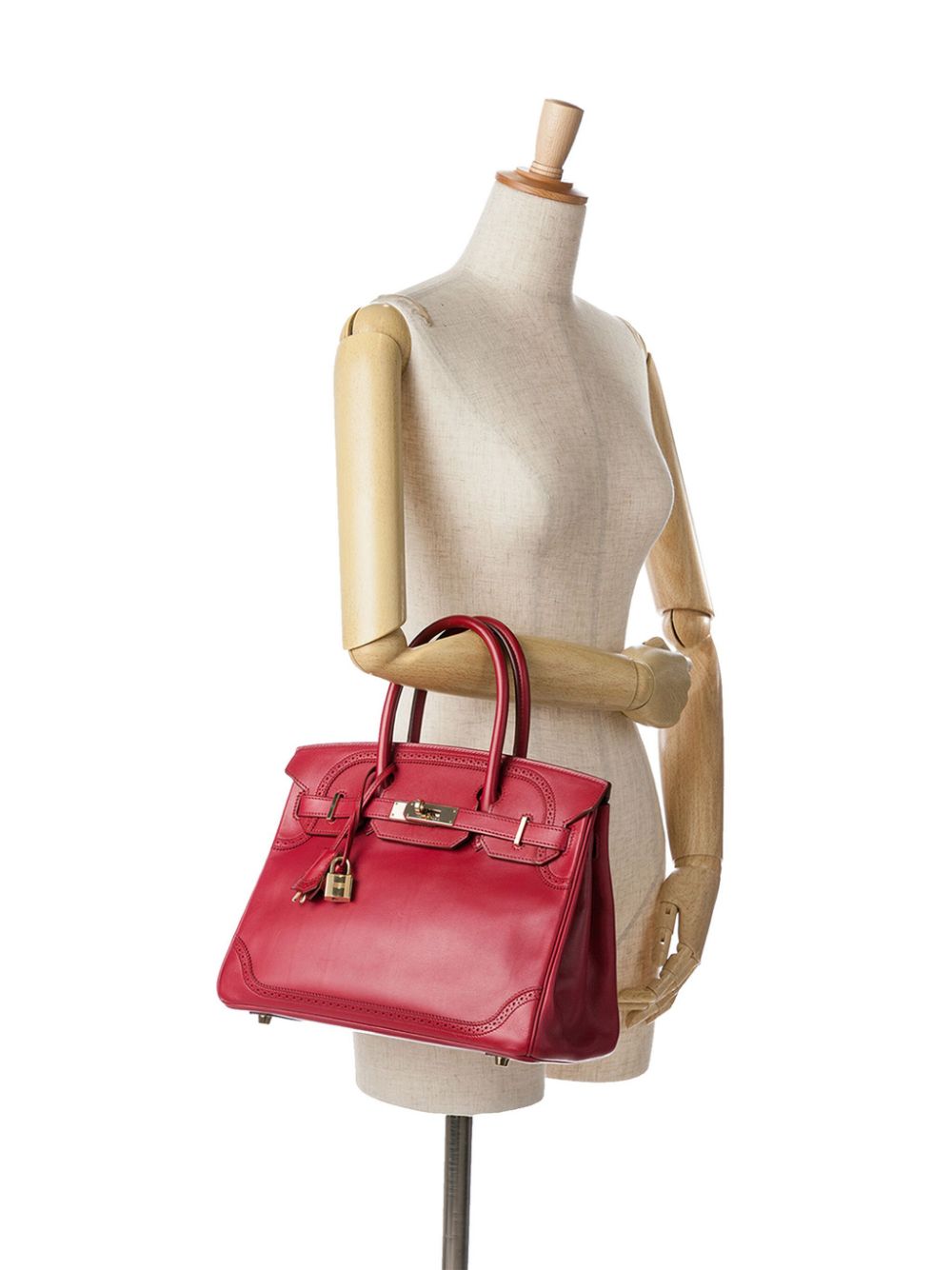 Hermès Pre-Owned 2012 Tadelakt & Ghillies Birkin Retourne 30 handtas - Rood