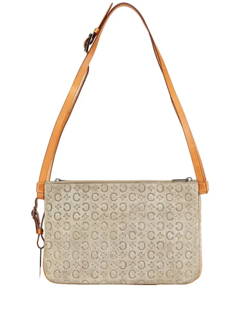 Céline Pre-Owned 2000 C Macadam Suede Double Zip crossbody bag