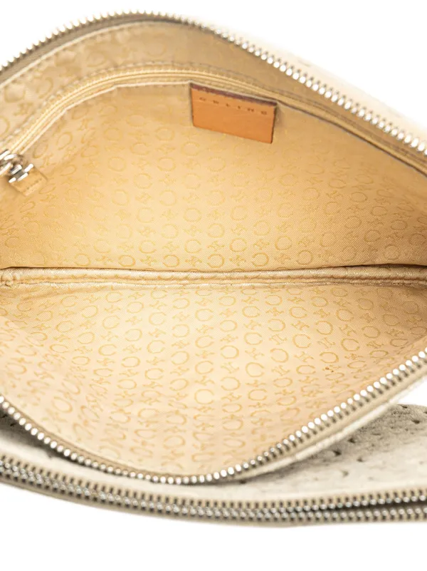 Celine Pre Owned 2000 C Macadam Suede Double Zip crossbody bag women Suede One Size Brown