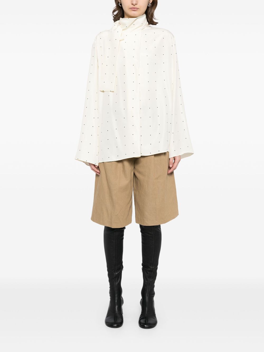 Róhe dot pattern shirt - White