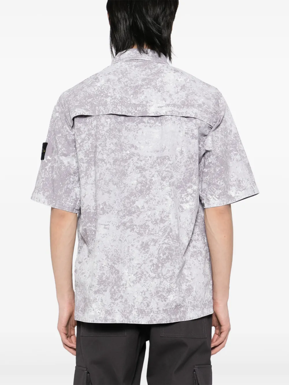 Stone Island Overhemd met korte mouwen Paars