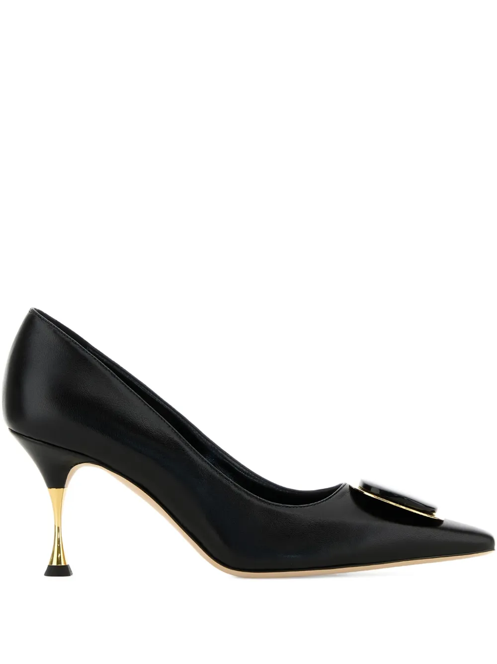 Manolo Blahnik 70mm leather pumps Black