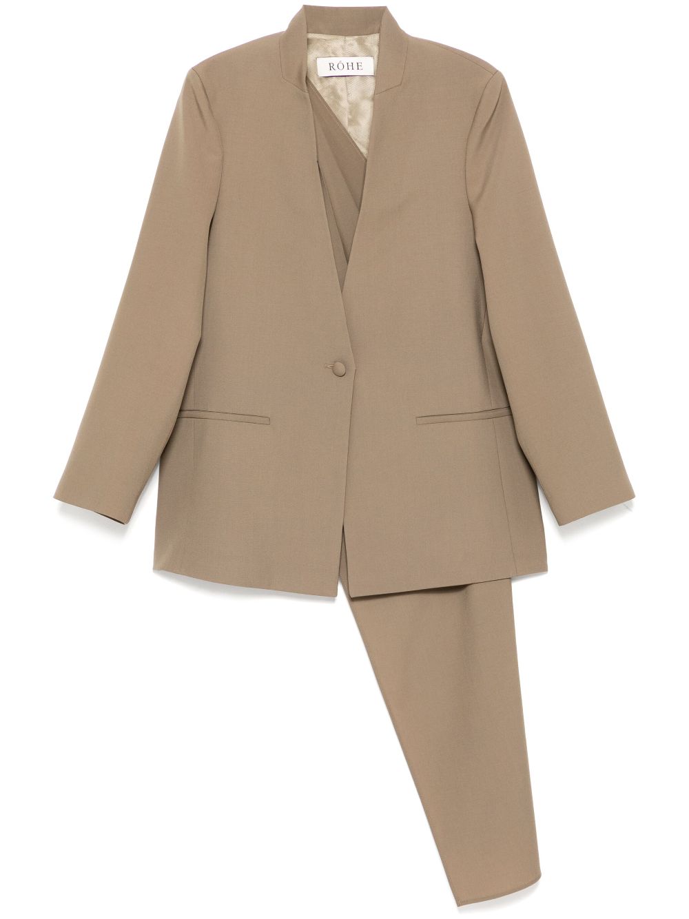 Róhe V-neck coat - Neutrals