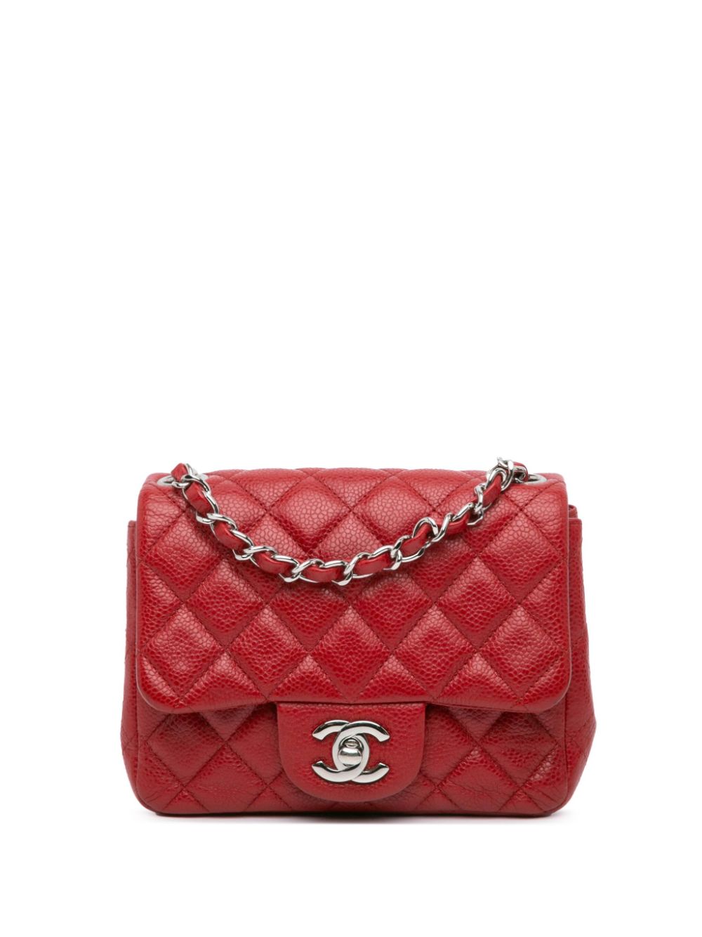 2010-2011 Mini Square Classic Caviar Single Flap crossbody bag