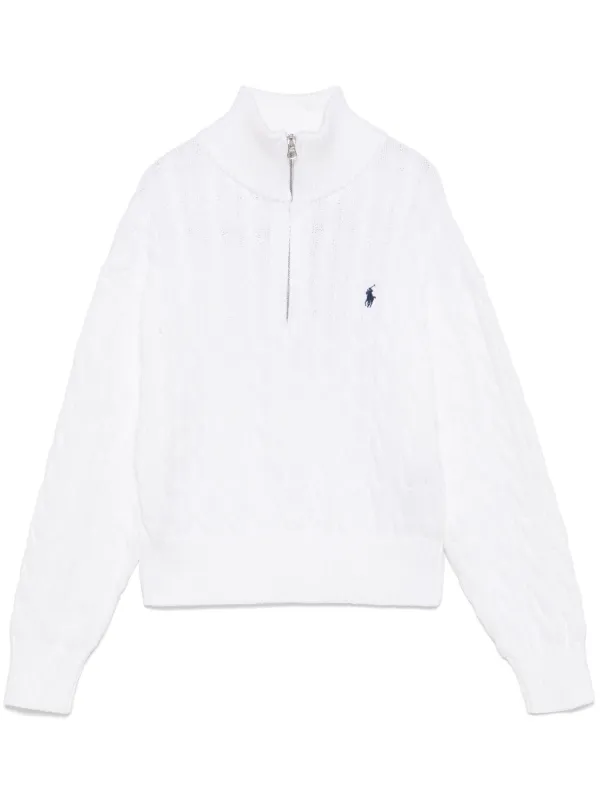 店舗良い | Sweater cable-knit Lauren Ralph Polo White FARFETCH | トップス