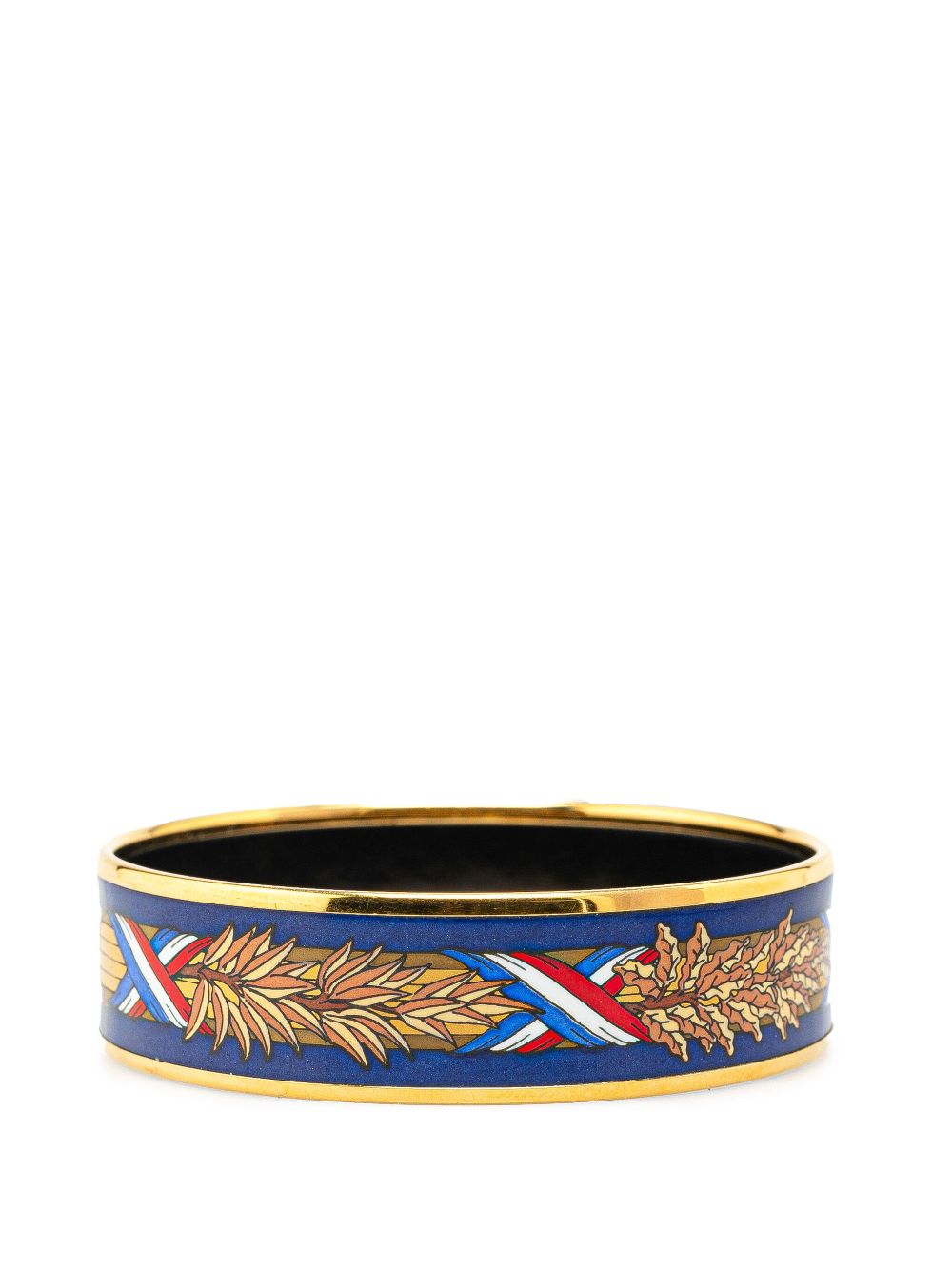 Hermès Pre-Owned 1900s Liberte Egalite Fraternite Bangle 62 brede armband - Blauw