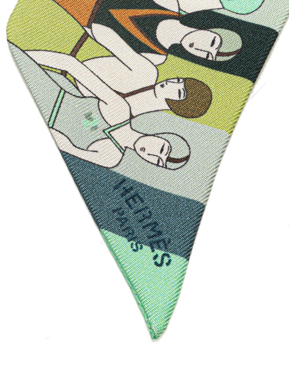 Hermès Pre-Owned 1900s Swimmers zijden twill sjaal - Veelkleurig