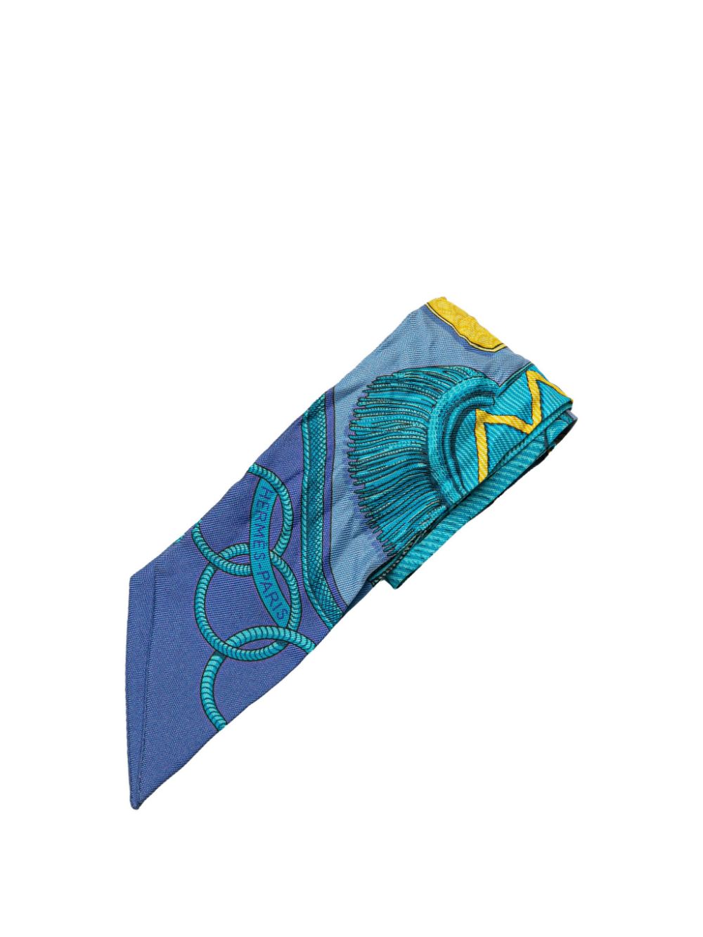 Hermès Pre-Owned 2000s Epaulettes zijden twill sjaal - Blauw