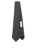 Alexander McQueen skull polka dots tie - Grey