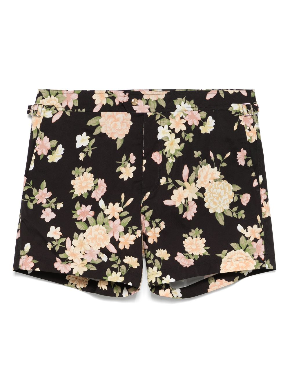 TOM FORD floral-print swim shorts - Black