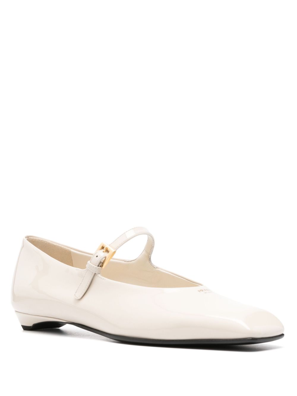 Prada patent-leather ballet flats - Beige