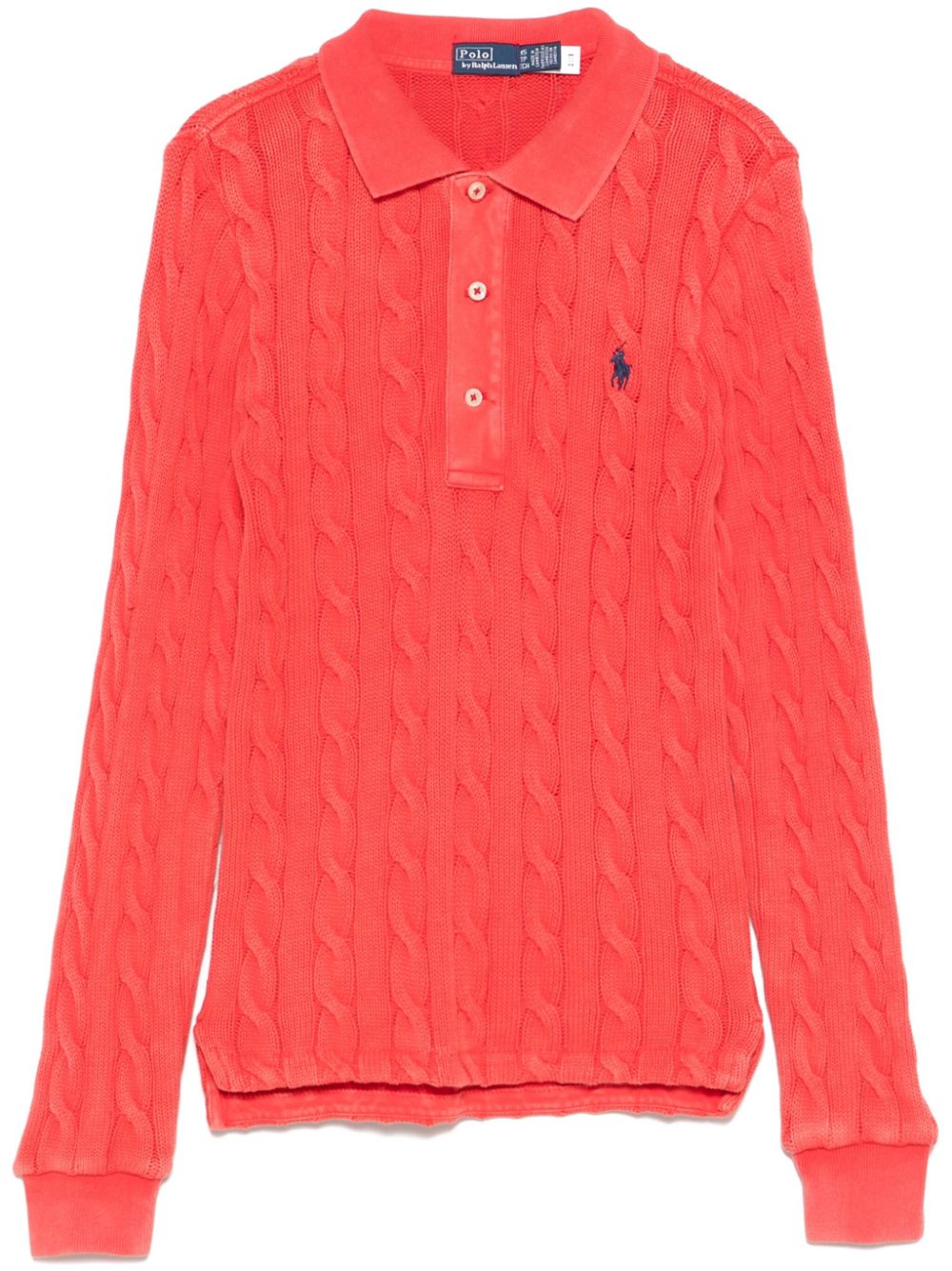 Polo Ralph Lauren cable-knit polo top - Red