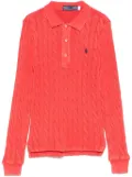 Polo Ralph Lauren cable-knit polo top - Red