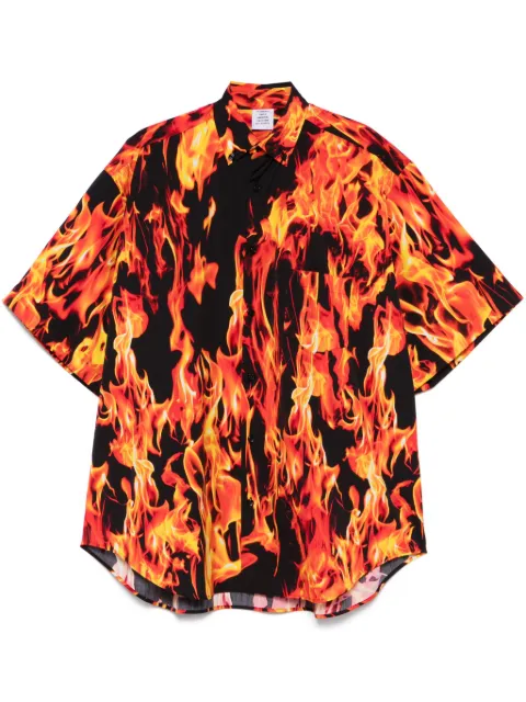 VETEMENTS flame-print shirt