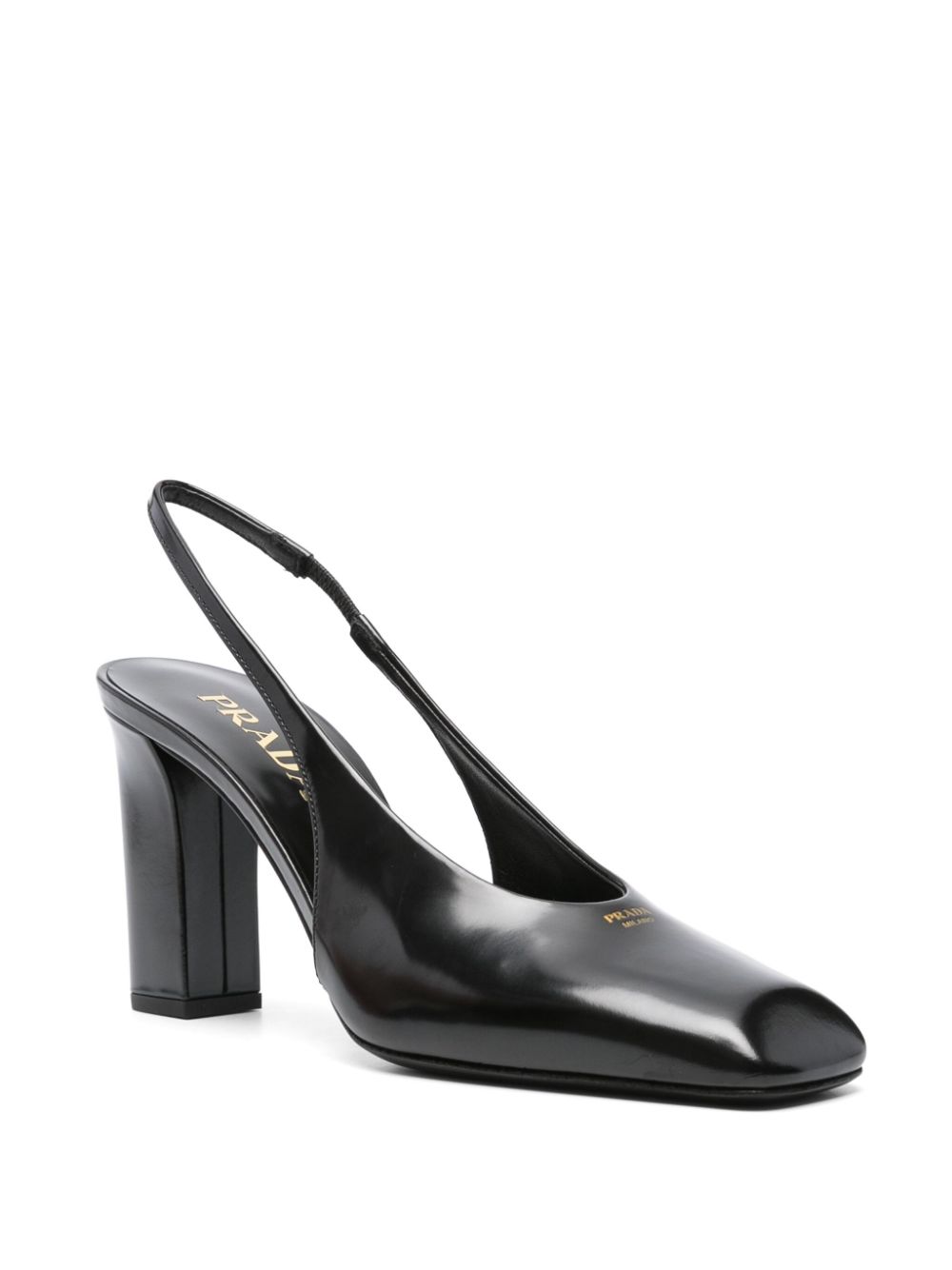 Prada 85mm patent leather pumps - Zwart