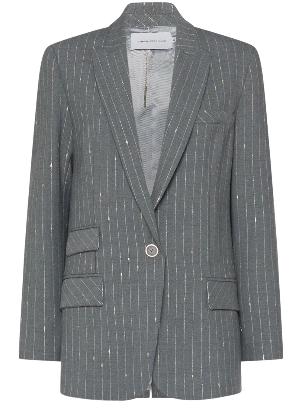 SIMONA CORSELLINI single-breasted blazer - Grey