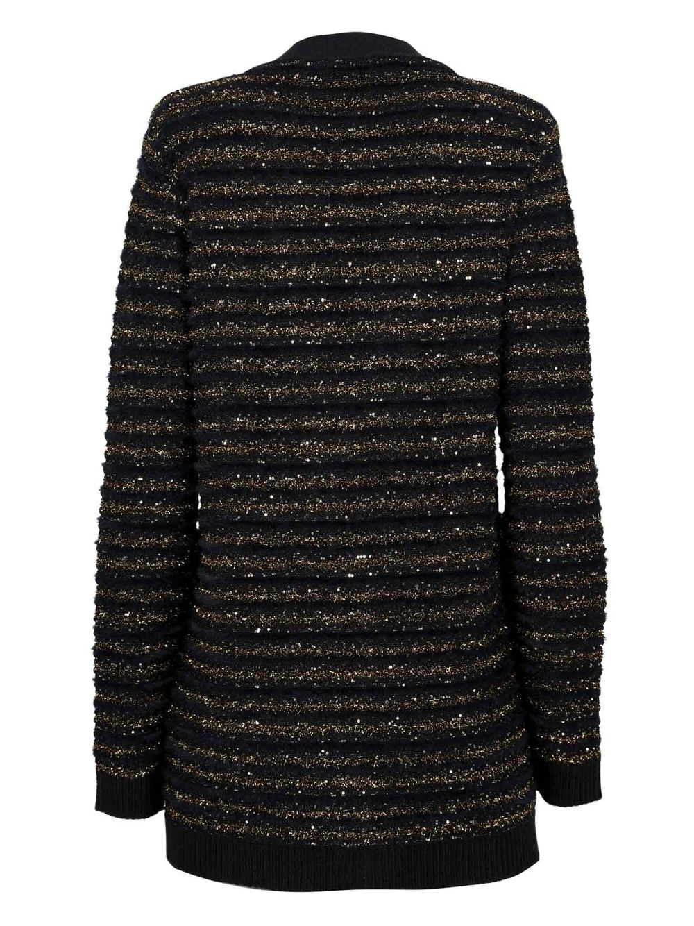 SIMONA CORSELLINI striped cardigan - Black