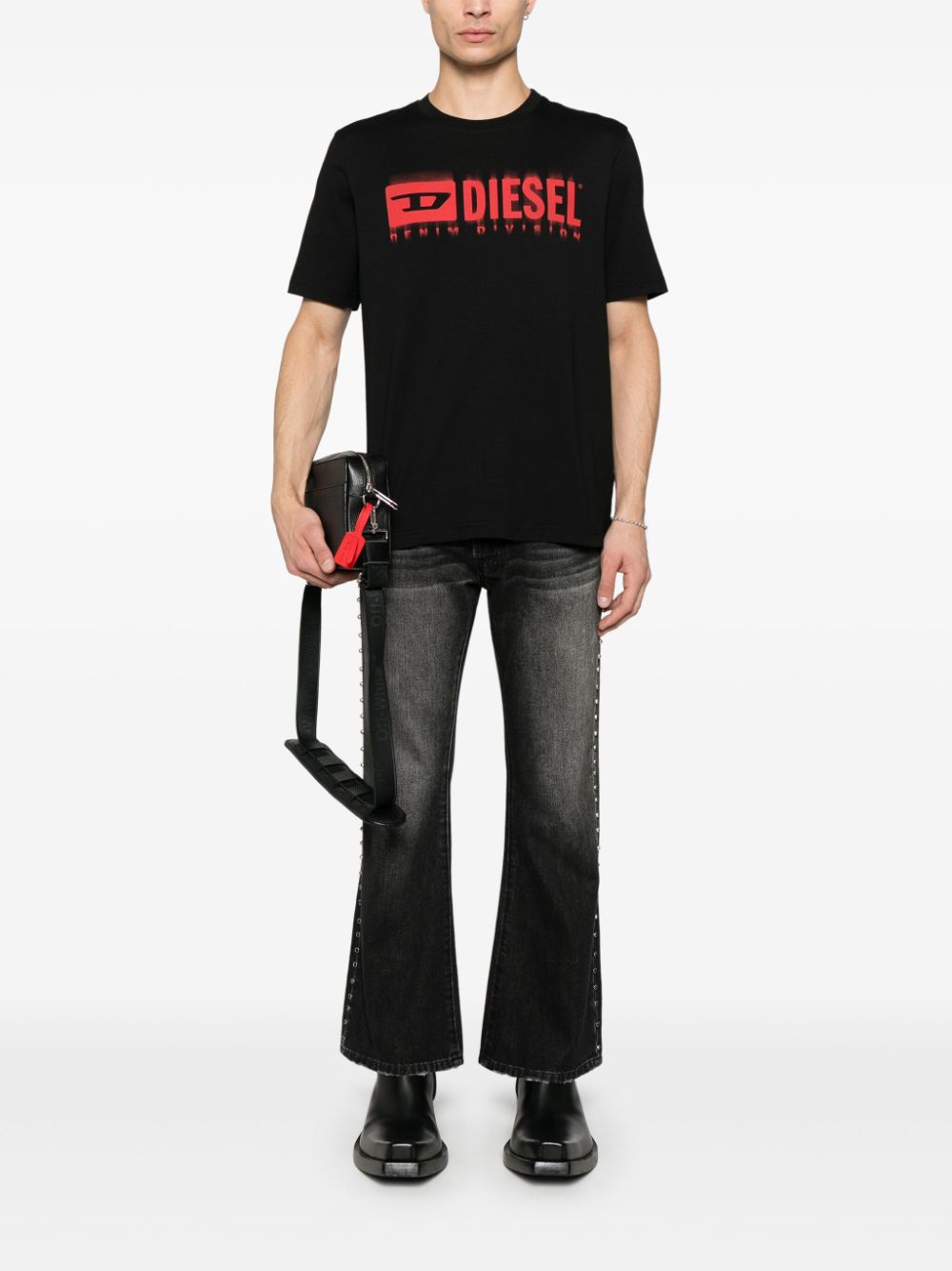 Diesel T-Adjust-Q7 T-shirt - Zwart