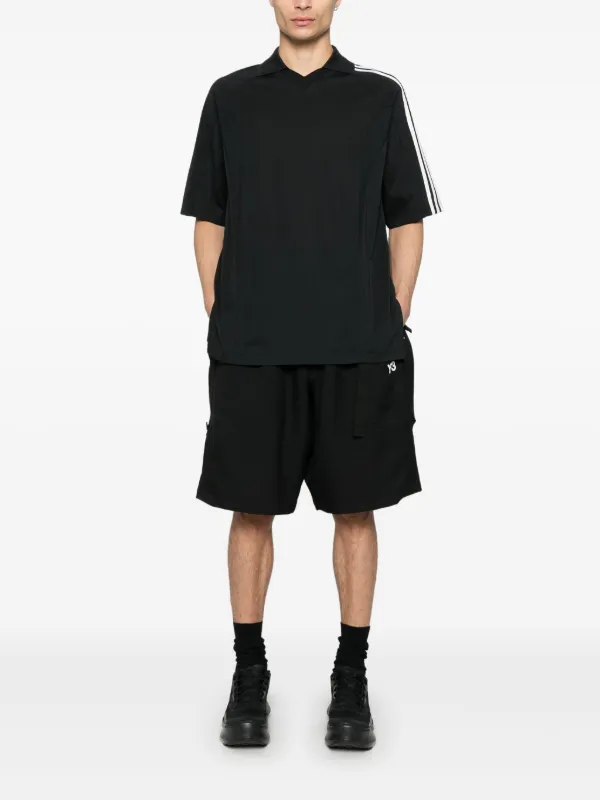 Y-3｜SHORT-SLEEVED PIQUE/COLLAR (Y-3 Cut Line Tee (JN487 adidas Y-3 Cut Line Tee - Black | adidas Singapore