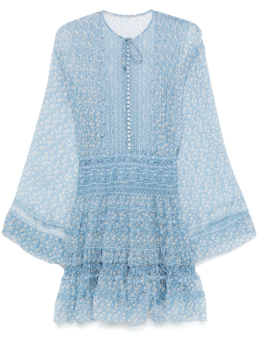 Ermanno Scervino floral-print mini dress - Blue