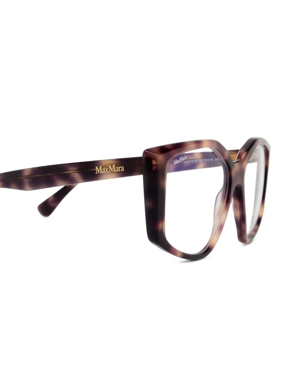 Max Mara Eyewear Bril met schildpadschild-design Bruin