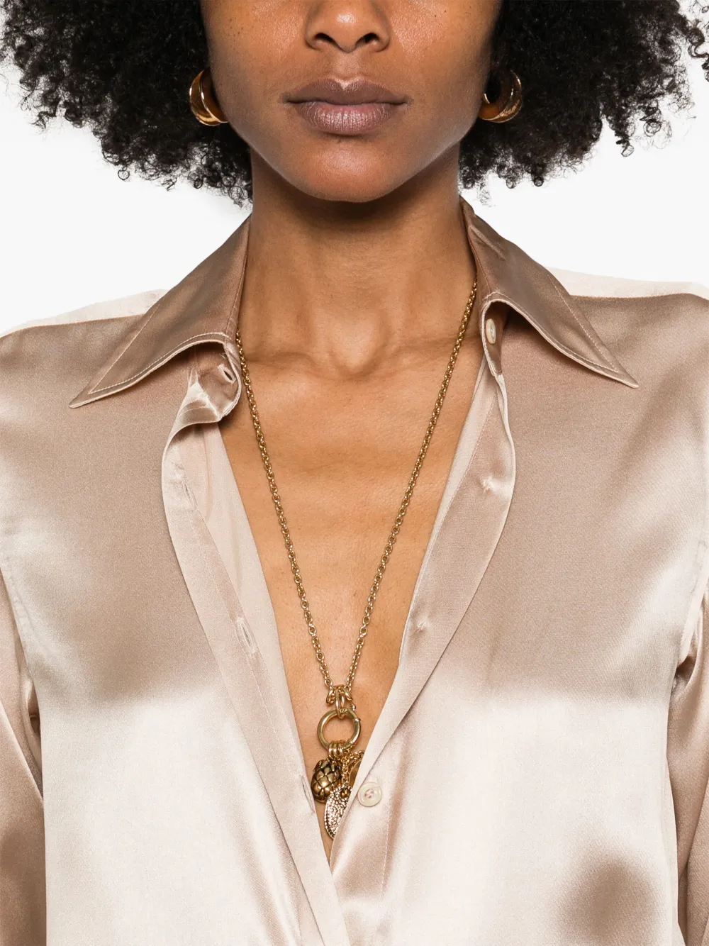 TOM FORD Zijden blouse Beige